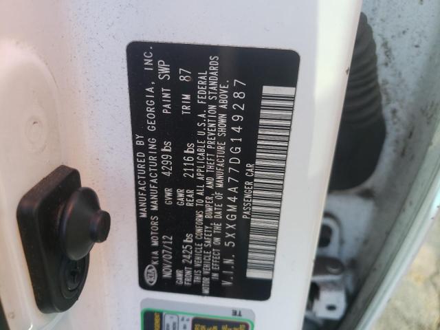Photo 10 from auction – 2013 KIA OPTIMA LX with VIN 5XXGM4A77DG149287