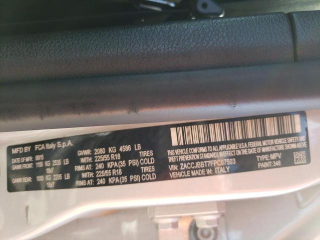 Zdjęcie 10 z aukcji – 2015 JEEP RENEGADE L z VIN ZACCJBBT7FPC07503