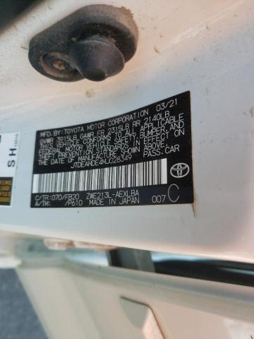 Photo 10 from auction – 2021 TOYOTA COROLLA LE with VIN JTDEAMDE4MJ028349