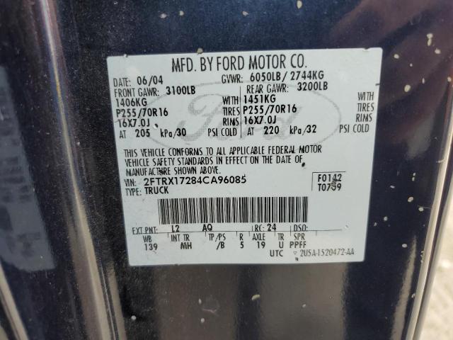 Photo 10 from auction – 2004 FORD F-150 HERI with VIN 2FTRX17284CA96085