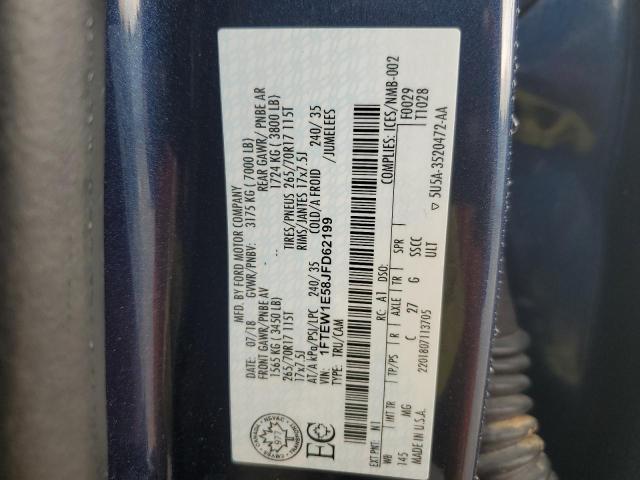 Photo 10 from auction – 2018 FORD F150 SUPER with VIN 1FTEW1E58JFD62199