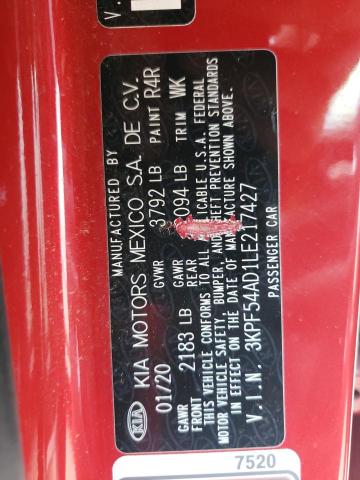 Photo 10 from auction – 2020 KIA FORTE EX with VIN 3KPF54AD1LE217427