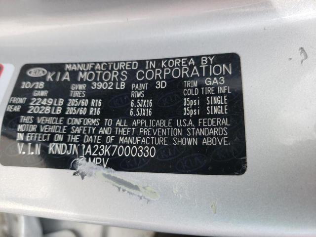Photo 10 from auction – 2019 KIA SOUL with VIN KNDJN2A23K7000330