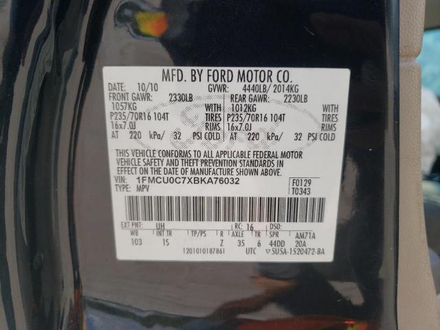 Photo 10 from auction – 2011 FORD ESCAPE XLS with VIN 1FMCU0C7XBKA76032