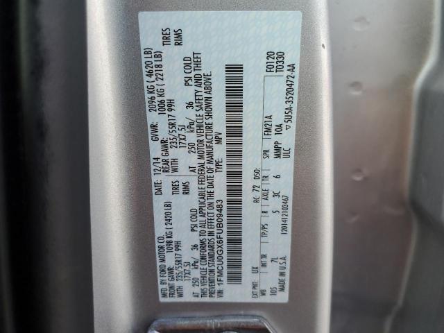 Photo 10 from auction – 2015 FORD ESCAPE SE with VIN 1FMCU0GX6FUB09483