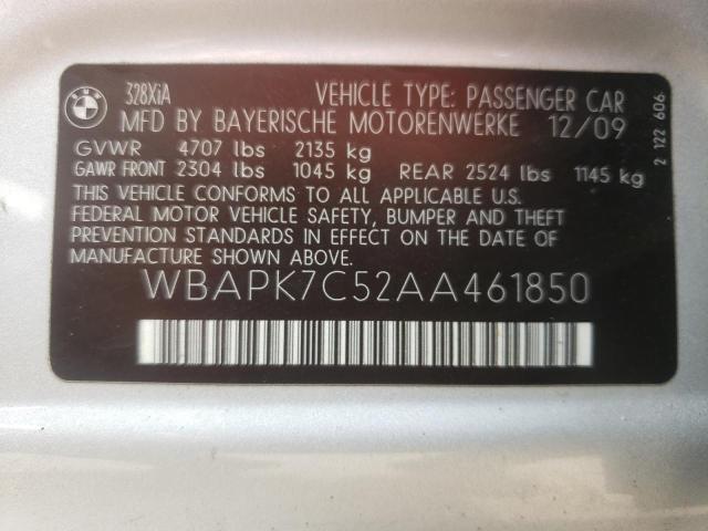 Photo 10 from auction – 2010 BMW 328 XI with VIN WBAPK7C52AA461850