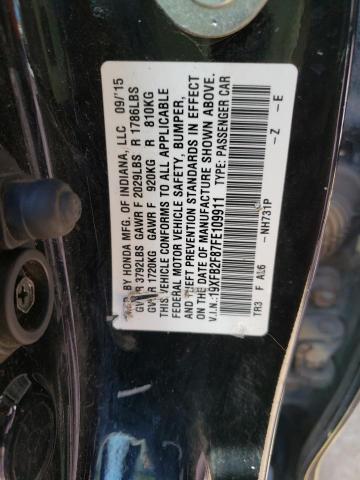 Photo 10 from auction – 2015 HONDA CIVIC EX with VIN 19XFB2F87FE109911