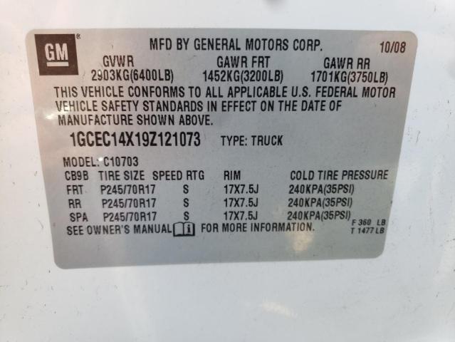 Photo 10 from auction – 2009 CHEVROLET SILVERADO with VIN 1GCEC14X19Z121073