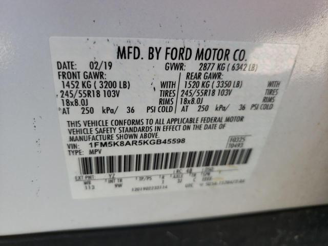 Photo 10 from auction – 2019 FORD EXPLORER P with VIN 1FM5K8AR5KGB45598