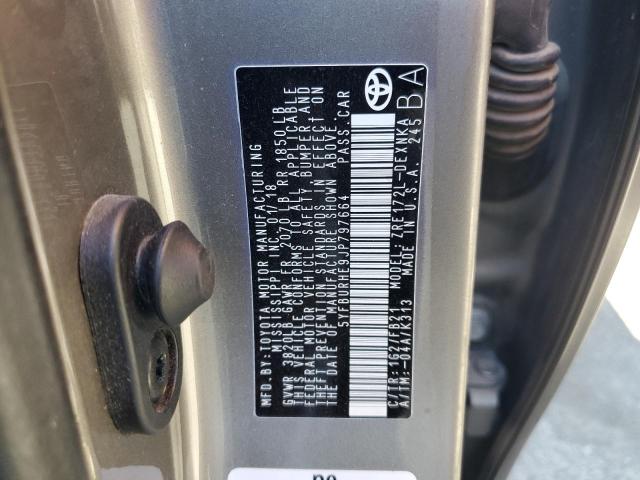 Photo 10 from auction – 2018 TOYOTA COROLLA L with VIN 5YFBURHE9JP797664