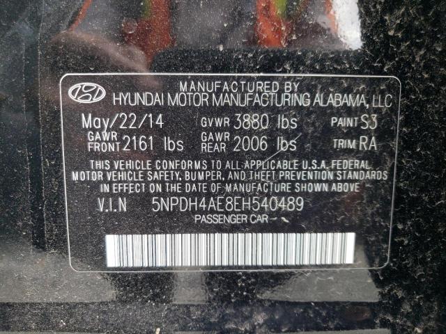 Photo 10 from auction – 2014 HYUNDAI ELANTRA SE with VIN 5NPDH4AE8EH540489