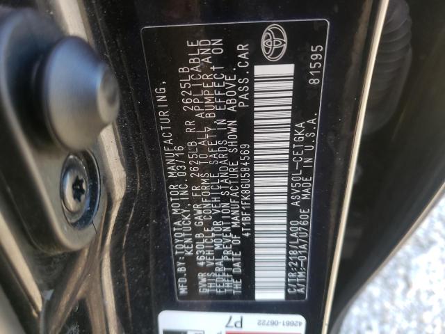 Photo 10 from auction – 2016 TOYOTA CAMRY LE with VIN 4T1BF1FK8GU584569
