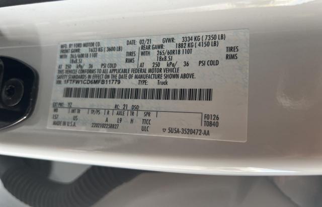 Photo 10 from auction – 2021 FORD F150 SUPER with VIN 1FTFW1CD6MFB11779