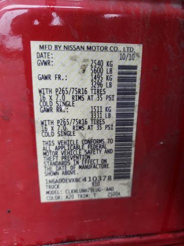 Photo 10 from auction – 2011 NISSAN FRONTIER S with VIN 1N6AD0EVXBC410378