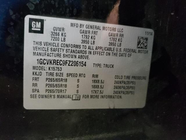 Photo 10 from auction – 2015 CHEVROLET SILVERADO with VIN 1GCVKREC9FZ206154