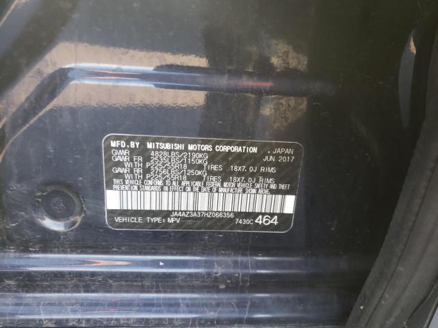 Photo 10 from auction – 2017 MITSUBISHI OUTLANDER with VIN JA4AZ3A37HZ066356