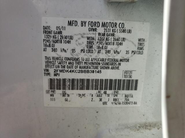Photo 10 from auction – 2011 FORD EDGE LIMIT with VIN 2FMDK4KC2BBB38145
