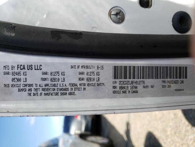 Photo 10 from auction – 2015 DODGE CHALLENGER with VIN 2C3CDZDJ8FH912778
