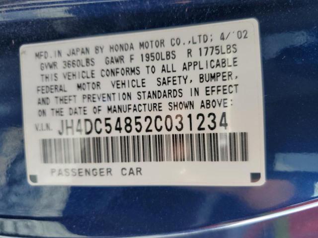 Photo 10 from auction – 2002 ACURA RSX with VIN JH4DC54852C031234