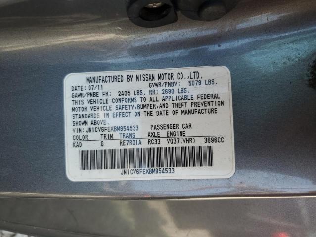 Photo 10 from auction – 2011 INFINITI G37 BASE with VIN JN1CV6FEXBM954533
