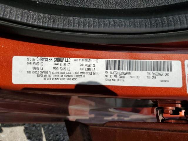 Photo 10 from auction – 2012 DODGE AVENGER SX with VIN 1C3CDZCB9CN200647