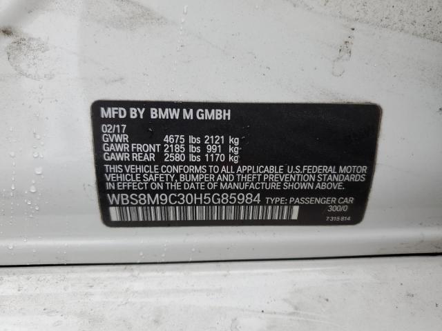 Photo 10 from auction – 2017 BMW M3 with VIN WBS8M9C30H5G85984