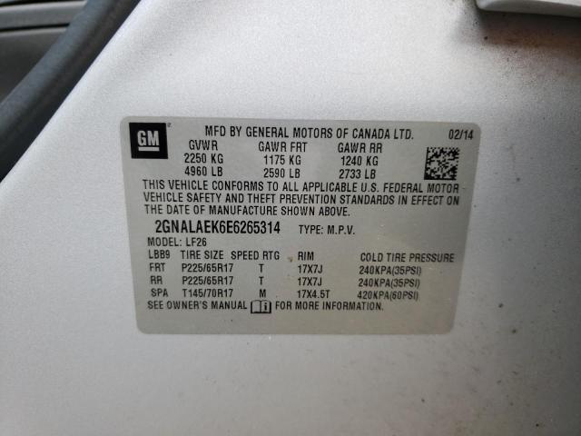 Photo 10 from auction – 2014 CHEVROLET EQUINOX LS with VIN 2GNALAEK6E6265314