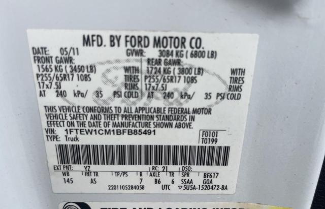 Photo 10 from auction – 2011 FORD F150 SUPER with VIN 1FTEW1CM1BFB85491