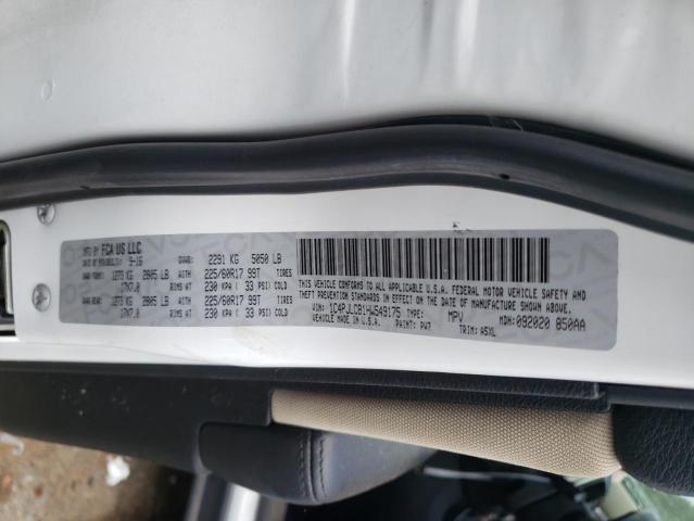 Photo 10 from auction – 2017 JEEP CHEROKEE L with VIN 1C4PJLCB1HW549175