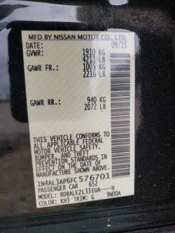 Photo 10 from auction – 2015 NISSAN ALTIMA 2.5 with VIN 1N4AL3AP6FC576701
