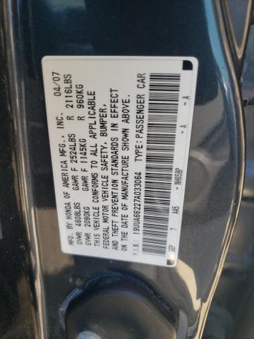 Photo 10 from auction – 2007 ACURA TL with VIN 19UUA66227A033064
