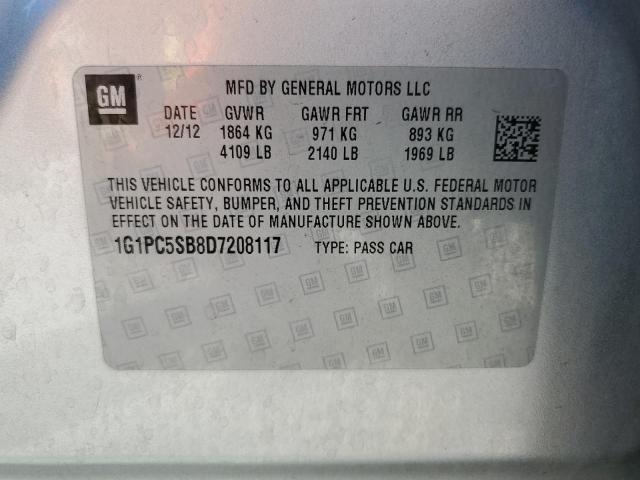 Photo 10 from auction – 2013 CHEVROLET CRUZE LT with VIN 1G1PC5SB8D7208117