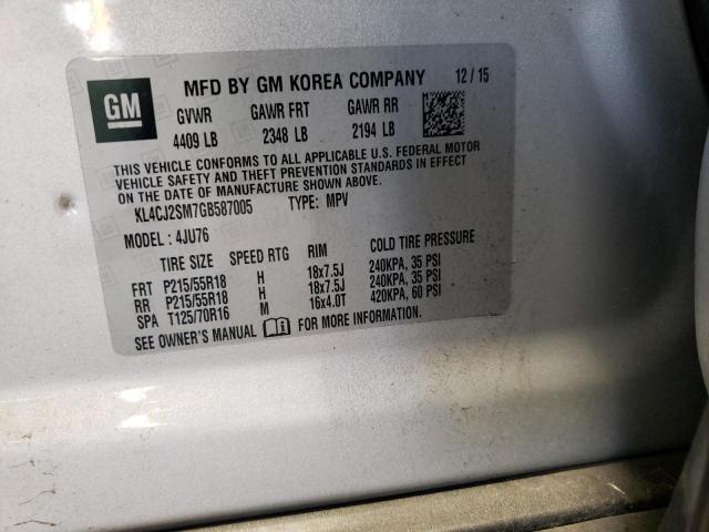Photo 10 from auction – 2016 BUICK ENCORE SPO with VIN KL4CJ2SM7GB587005