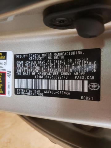 Photo 10 from auction – 2011 TOYOTA CAMRY BASE with VIN 4T1BF3EK2BU622173