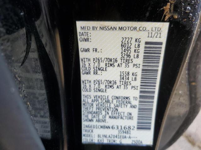 Photo 10 from auction – 2022 NISSAN FRONTIER S with VIN 1N6ED1CM8NN631682