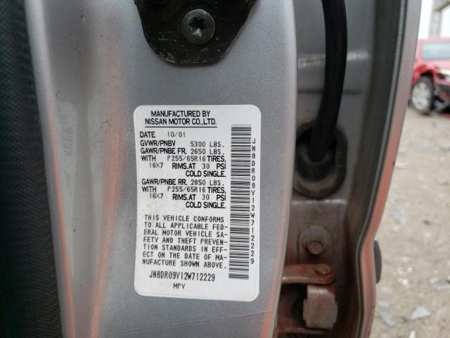 Photo 10 from auction – 2002 NISSAN PATHFINDER with VIN JN8DR09Y12W712229