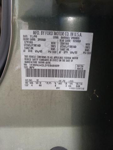 Photo 10 from auction – 2000 FORD EXCURSION with VIN 1FMNU42L3YEB68489