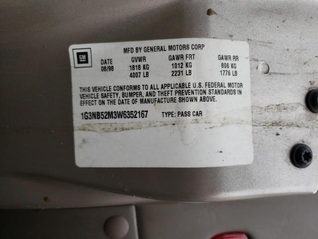 Photo 10 from auction – 1998 OLDSMOBILE CUTLASS with VIN 1G3NB52M3W6352167