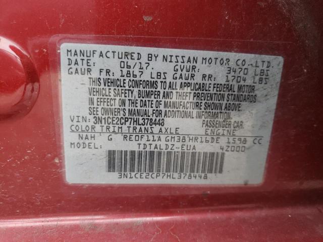Photo 10 from auction – 2017 NISSAN VERSA NOTE with VIN 3N1CE2CP7HL378448