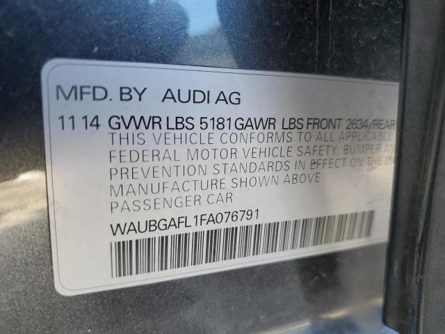 Photo 10 from auction – 2015 AUDI S4 PREMIUM with VIN WAUBGAFL1FA076791