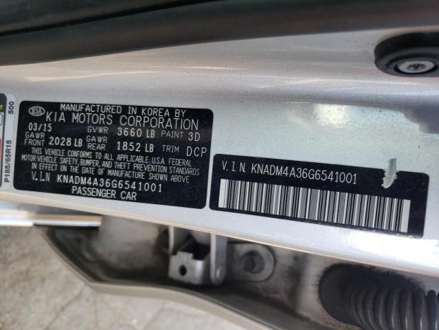 Photo 10 from auction – 2016 KIA RIO LX with VIN KNADM4A36G6541001