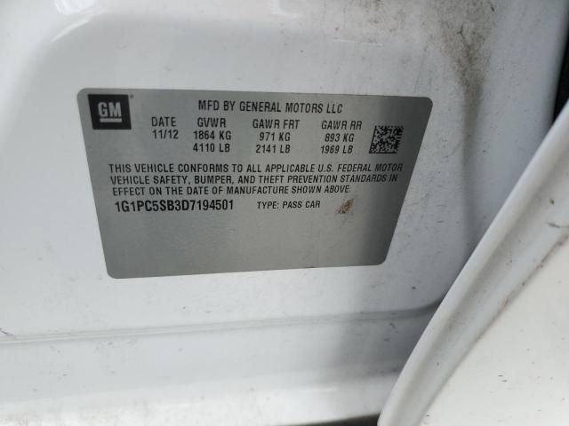 Photo 10 from auction – 2013 CHEVROLET CRUZE with VIN 1G1PC5SB3D7194501