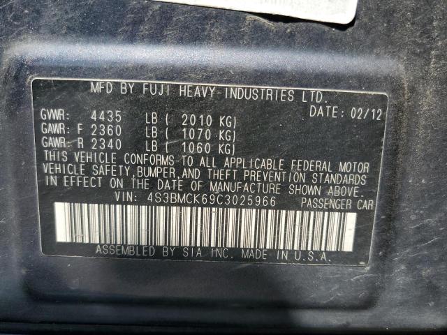 Photo 10 from auction – 2012 SUBARU LEGACY 2.5 with VIN 4S3BMCK69C3025966