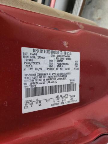 Photo 10 from auction – 2001 FORD EXPLORER S with VIN 1FMZU67E71UA67510