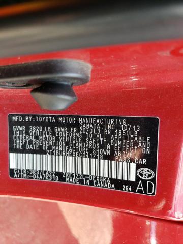 Photo 10 from auction – 2014 TOYOTA COROLLA L with VIN 2T1BURHEXEC041718