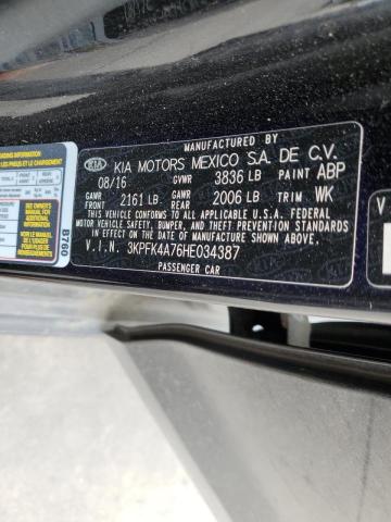 Фото 10 с аукциона – 2017 KIA FORTE LX с VIN 3KPFK4A76HE034387