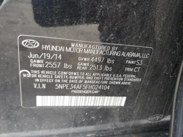 Photo 10 from auction – 2015 HYUNDAI SONATA SPO with VIN 5NPE34AF5FH024104