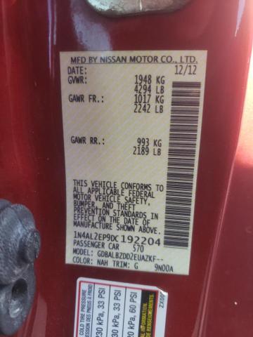 Photo 10 from auction – 2013 NISSAN ALTIMA with VIN 1N4AL2EP9DC192204