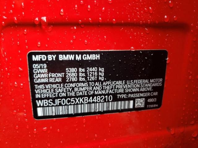 Photo 10 from auction – 2019 BMW M5 with VIN WBSJF0C5XKB448210