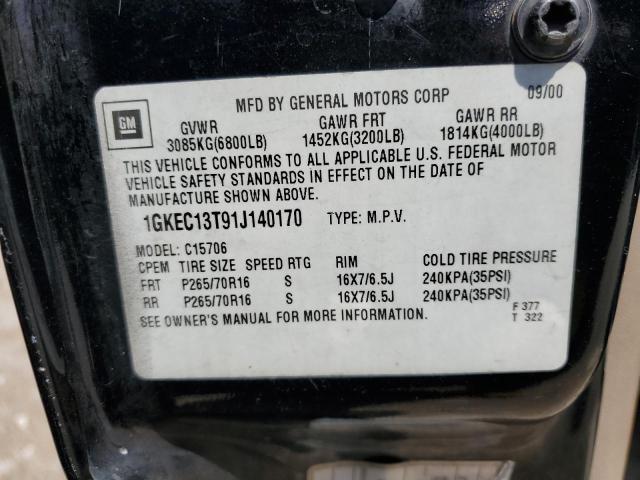 Photo 10 from auction – 2001 GMC YUKON with VIN 1GKEC13T91J140170